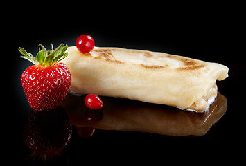 Image showing fried ice cream dessert in rice dough