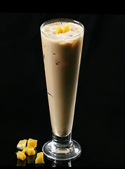 Image showing iced coffee with milk and mango