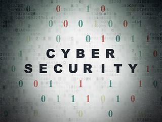 Image showing Security concept: Cyber Security on Digital Data Paper background