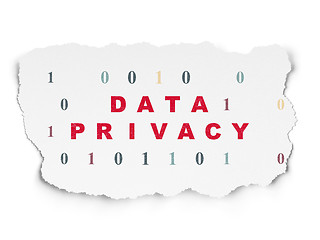 Image showing Privacy concept: Data Privacy on Torn Paper background