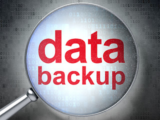 Image showing Data concept: Data Backup with optical glass