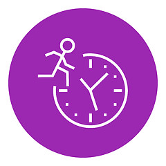 Image showing Time management line icon.