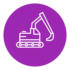 Image showing Excavator line icon.