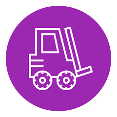 Image showing Forklift line icon.