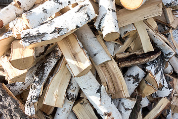 Image showing pile of firewood