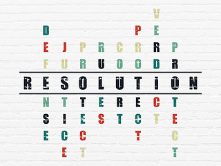 Image showing Law concept: Resolution in Crossword Puzzle