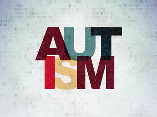 Image showing Health concept: Autism on Digital Data Paper background