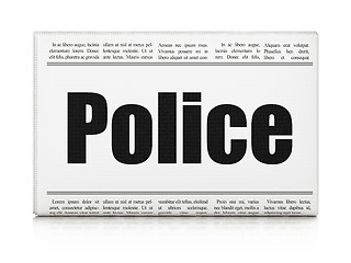 Image showing Law concept: newspaper headline Police