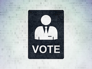 Image showing Political concept: Ballot on Digital Data Paper background