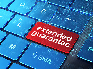 Image showing Insurance concept: Extended Guarantee on computer keyboard background