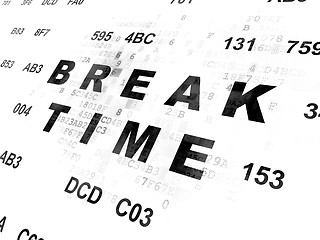 Image showing Timeline concept: Break Time on Digital background