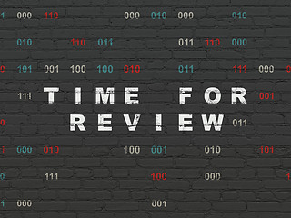 Image showing Time concept: Time for Review on wall background