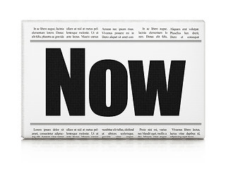 Image showing Time concept: newspaper headline Now