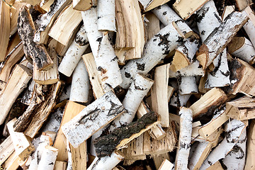 Image showing pile of firewood