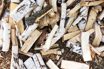 Image showing pile of firewood