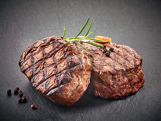 Image showing grilled beef steaks