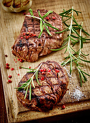 Image showing grilled beef steaks