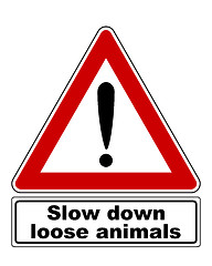 Image showing Attention sign with exclamation mark and added information