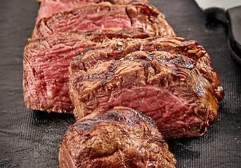 Image showing grilled sliced beef fillet steak