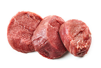 Image showing fresh raw beef steaks