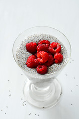 Image showing chia seed pudding with fresh berries