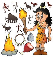 Image showing Prehistoric theme set 3