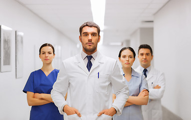 Image showing group of medics or doctors at hospital