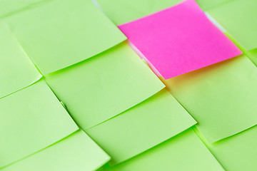 Image showing close up of different color paper stickers