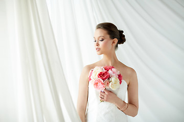 Image showing beautiful asian woman with flower and jewelry