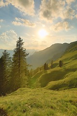 Image showing Alpine Sunset Falre