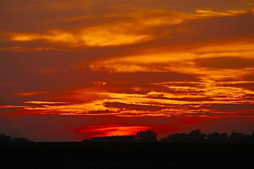 Image showing Sunset sky clouds