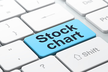 Image showing Business concept: Stock Chart on computer keyboard background