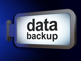 Image showing Information concept: Data Backup on billboard background