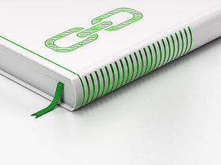 Image showing Web design concept: closed book, Link on white background