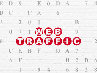 Image showing Web development concept: Web Traffic on wall background