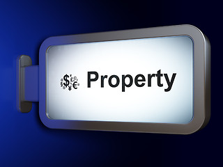 Image showing Business concept: Property and Finance Symbol on billboard background