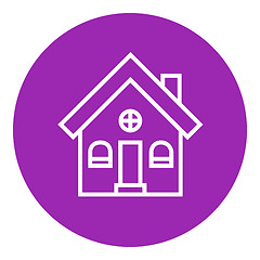 Image showing Detached house line icon.