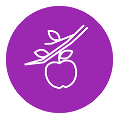 Image showing Apple harvest line icon.