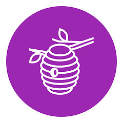 Image showing Bee hive line icon.