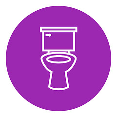 Image showing Lavatory bowl line icon.