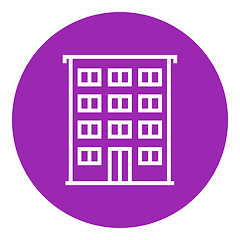 Image showing Residential building line icon.