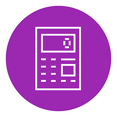 Image showing Calculator line icon.