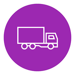 Image showing Delivery truck line icon.