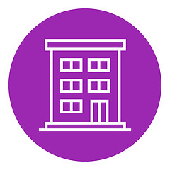 Image showing Residential buildings line icon.