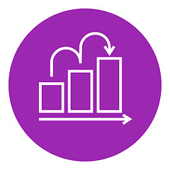 Image showing Bar chart upward line icon.