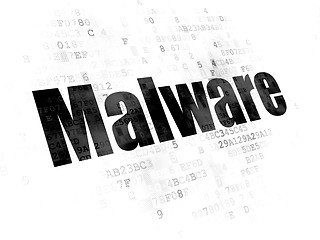 Image showing Protection concept: Malware on Digital background