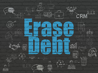 Image showing Finance concept: Erase Debt on wall background