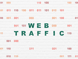 Image showing Web design concept: Web Traffic on wall background