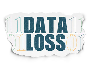 Image showing Data concept: Data Loss on Torn Paper background