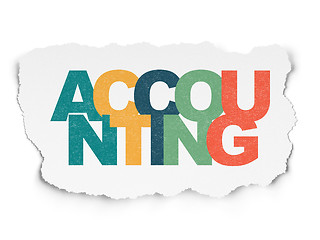 Image showing Banking concept: Accounting on Torn Paper background